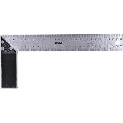 Esquadro 100528 Precisão em Marcações Escala Baixo Relevo Aço Inox Alumínio 250mm Kala