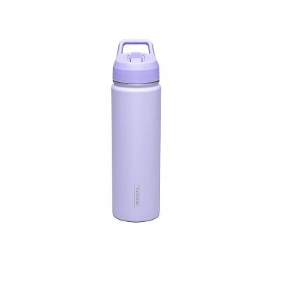 Garrafa Térmica Tramontina com Canudo Aço Revestido Parede Dupla Isolada a Vácuo Lilás 650ML