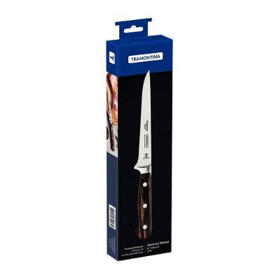 Faca para Desossar Century Wood Aço Inox e Madeira Tratada Corte de Precisão Castanho Tramontina