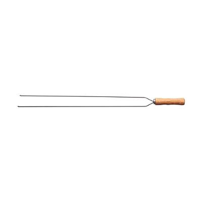 Espeto Duplo para Churrasco 85CM Aço Inox e Madeira Alta Estabilidade para Carnes Tramontina