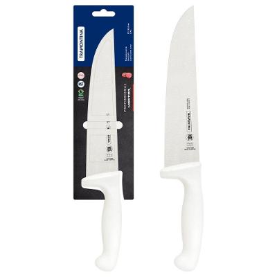 Faca para Carne Profissional Master Aço Inox Cabo Polipropileno Antimicrobiano Branco Tramontina 8