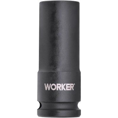 Soquete Sextavado de Impacto Longo 1-2 14MM Aco Cromo Molibdenio Fosforizado Worker 400378
