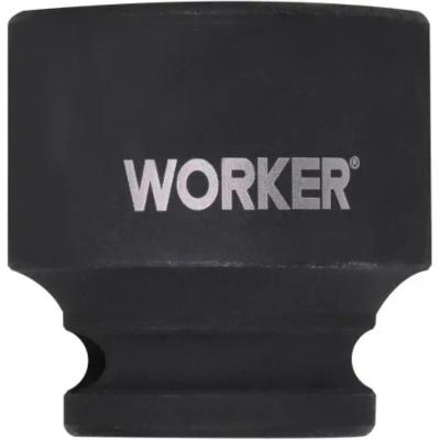 Soquete Sextavado de Impacto 32mm Encaixe 1-2 Aço Cromo Molibdênio Worker