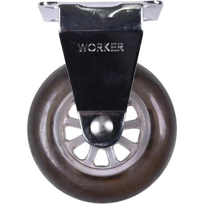 Rodízio Fixo 75mm 64kg Gel Fumê Antirrisco para Pisos Delicados Worker