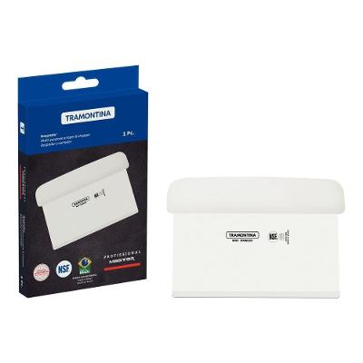Raspador Profissional Master 4x6 Aço Inox Cabo Polipropileno Antimicrobiano Cozinhas Industriais