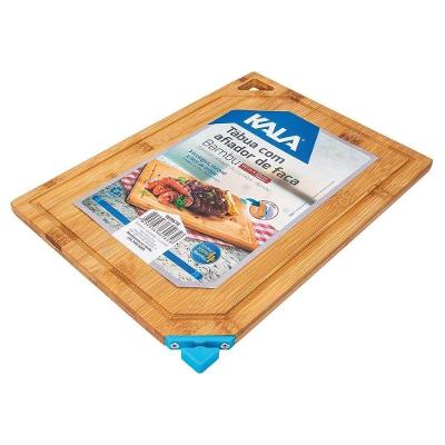 Tábua Retangular com Afiador Embutido Bambu Ecológico Kala 32X22CM