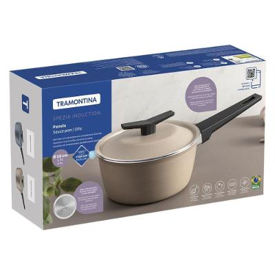 Panela Spezia Induction Antiaderente Alumínio Starflon Excellent 1,9L Areia Tramontina