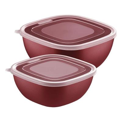 Jogo de Potes para Alimentos Mixcolor Polipropileno Livre de BPA Vermelho Tramontina 2 Peças