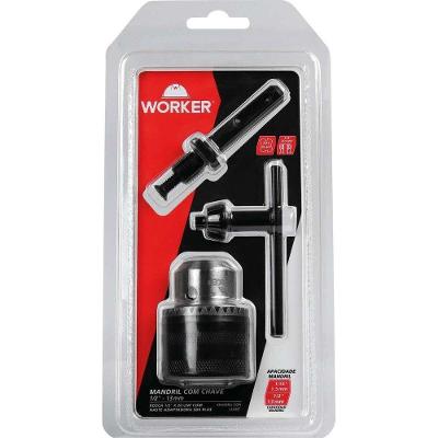 Mandril com Adaptador SDS Plus 13mm 1-2 Pol para Perfurações de Precisão Worker