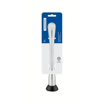 Macerador de Bebidas Dentado Aço Inox Ponta Plástico Resistente para Coquetéis Preta Tramontina
