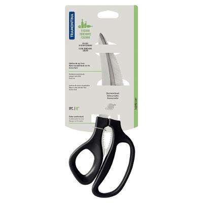 Tesoura Trinchante de Cozinha Supercort Aço Inox Cabo Polipropileno Preto Tramontina