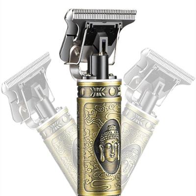 Aparador de Pelos Aquilae Perfect Barber T9 Barba e Cabelo Lâmina em T sem Fio Dourado Bivolt