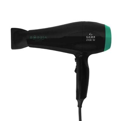Secador Babosa Ceramic Ion 2100W Iônico 6 Temperaturas Preto e Verde Ga.Ma Italy 110V