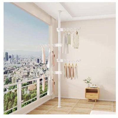 Cabideiro Vertical Multiuso com 4 Braços Altura Ajustável Branco Top Rio Comercial