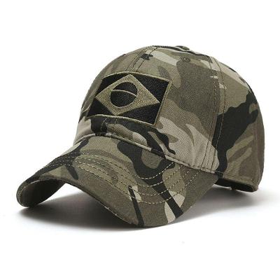 Boné Emaús Acessórios Camuflado Militar Algodão Cinza e Verde para Homens