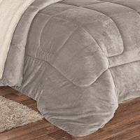 Coberdrom Casal King E Manta 1 Peça Cinza Chumbo - 2