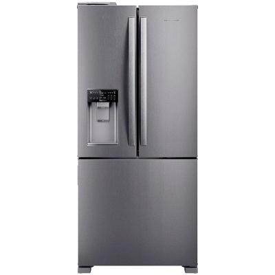 Geladeira Brastemp French Door Frost Free Inverter 544L BRH85MK Inox 110V