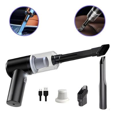 Aspirador de Pó Portátil Mini 3 em 1 sem Fio 120W com Filtro Lavável Cinza Preto Verde 110V