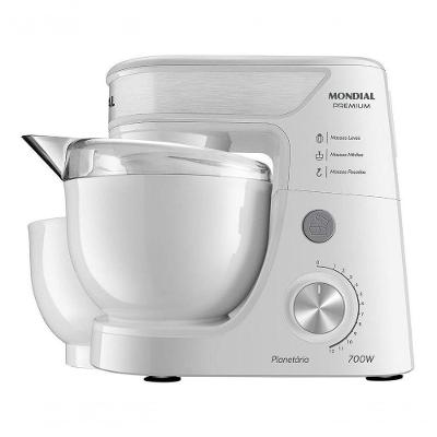 Batedeira Planetária Mondial BP-01P-W 4,5L 700W 12 Velocidades Preto com 2 Tigelas 110V