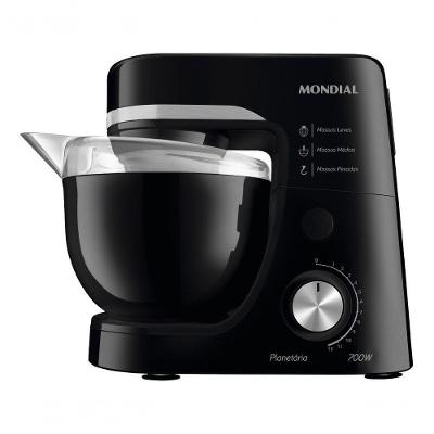 Batedeira Planetária BP-03-B 4,5 Litros 700W com 12 Velocidades Preta 110V