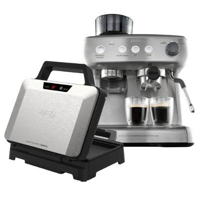 Kit Cafeteira Espresso Xpert Perfect Brew BVSTEM7300 e Sanduicheira Inox Multiuso OSAN500 Cinza