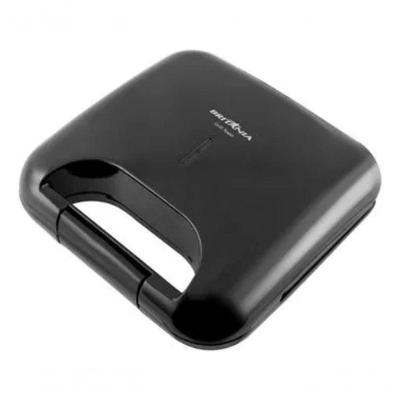 Grill Britânia BGR01P Toast Antiaderente 750W Preto Tampa com Trava Luz Indicadora 110V