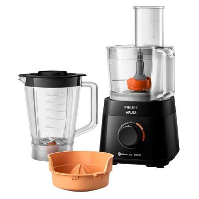 Multiprocessador Philips Walita Powerchop RI7300 3 Funções 2 Velocidades 600W Preto 110V