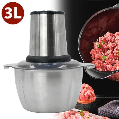 Triturador de Alimentos Elétrico Carne e Legumes 2 Velocidades 850W Inox 3L 110V