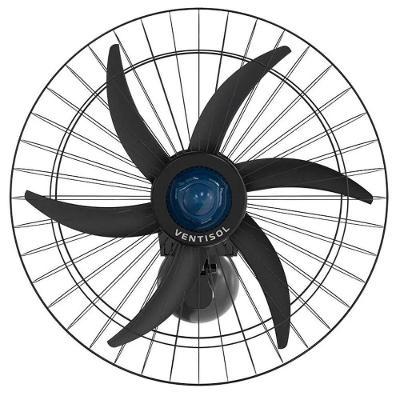 Ventilador de Parede Ventisol 230W 60CM 6 Pás 3 Velocidades Falcon Preto Bivolt