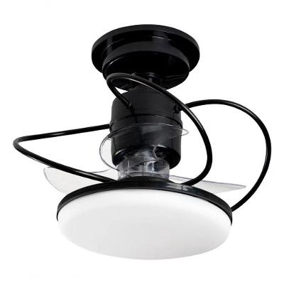Ventilador de Teto Treviso 60W 45CM 3 Pás 3 Velocidades Preto Elegance LED Bivolt
