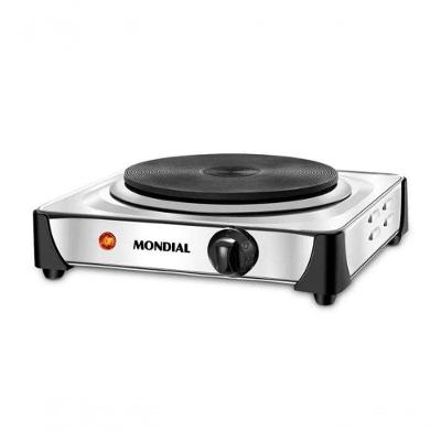 Fogão Elétrico Portátil Mondial Fast Cook FE-04 1000W Inox Luz Indicadora 110V