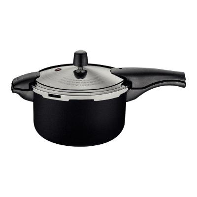 Panela de Pressão Vancouver Effect Alumínio Antiaderente Starflon Max 6L Preta Tramontina 24CM