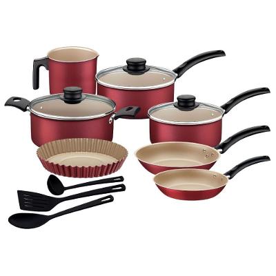 Kit Cozinha Tramontina 10 Peças Turim Alumínio Starflon Max Vermelho