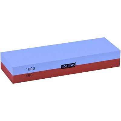 Chaira e Afiadores Pedra de Afiar Dupla Face Grão 400-1000 com Suporte Antideslizante 6CM Collins