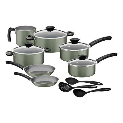 Kit Cozinha Tramontina Michigan 10 Peças Alumínio Antiaderente Starflon Max Verde Oliva