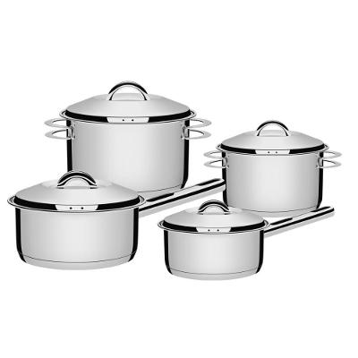 Jogo de Panelas Tramontina Solar Aço Inox Fundo Triplo 4 Peças