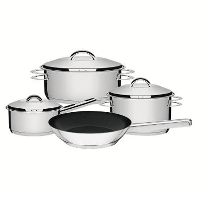 Jogo de Panelas Tramontina Solar Caçarola Aço Inox com Fundo Triplo 4 Peças 3,6L