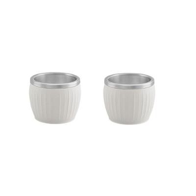Kit Xícara para Café 64760344 Aço Inox com Revestimento em ABS Branco 80ML Tramontina