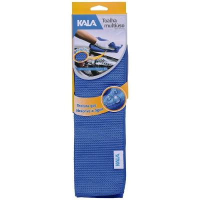 Toalha Multiuso Kala Microfibra Não Risca para Limpeza Automotiva Cinza 40CM