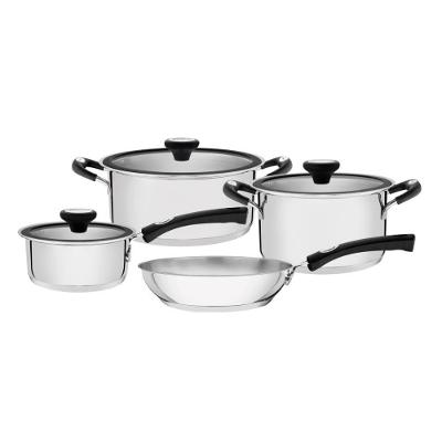 Jogo de Panelas Solar Silicone em Aço Inox com Fundo Triplo 4 Peças Tramontina