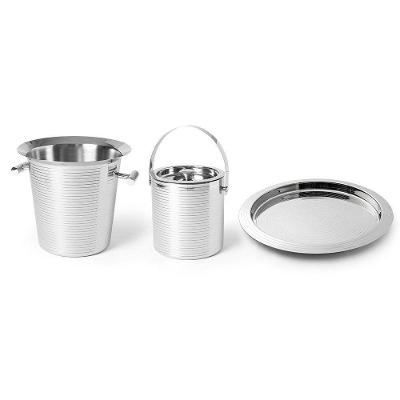 Kit Bar Sam Inox Strio 4 Peças em Aço Inox para Servir Bebidas Dourado Copa & Cia