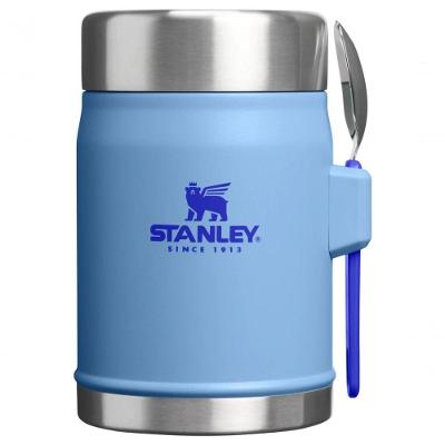 Pote Térmico Blue Sky com Garfolher Aço Inoxidável 18-8 Isolamento a Vácuo Azul Stanley 420ML