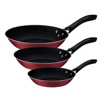 Jogo de Frigideiras Linz Alumínio Antiaderente Starflon 3 Peças Cabo Antitérmico Tramontina 24CM
