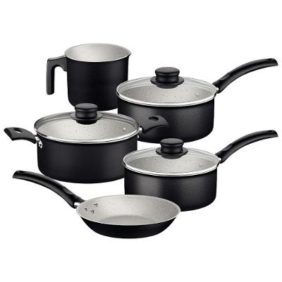 Jogo de Panelas Tramontina Turim 5 Peças Alumínio Antiaderente Starflon Max Preto 2,8L