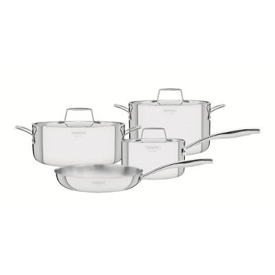 Jogo de Panelas Tramontina Grano Caçarola Aço Inox Fundo Triplo 4 Peças