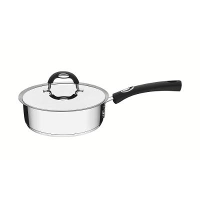 Frigideira Tramontina Duo Silicone em Aço Inox 20CM 2,1L com Tampa Compatível com Indução