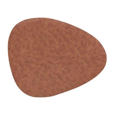Jogo Americano Ravena Marble Conhaque Orgânico com Aspecto de Couro em PVC 4 Peças Caramelo Copa &