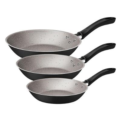 Jogo de Frigideiras Tramontina Linz 3 Peças Alumínio Antiaderente Starflon Preto 24CM 20CM 16CM