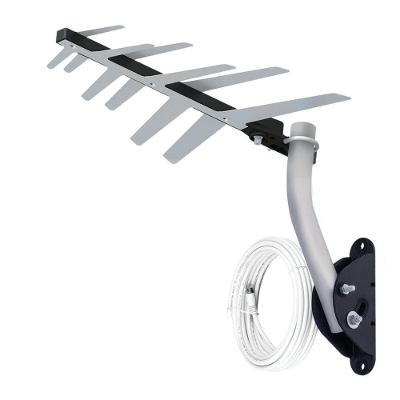 Antena Externa Digital Aquário DTV-1500 Full HD UHF HDTV 7dBi 10MT