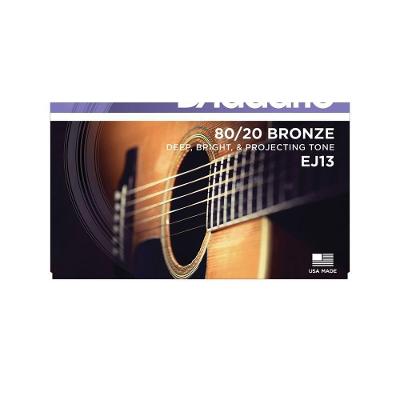 Encordoamento para Violão EJ13-B Timbre Nítido Tensão Custom Light Bronze 80-20 D'Addario